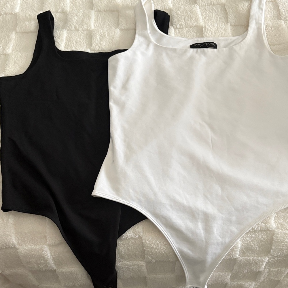 Banana Republic Factory Black and White Bodysuits